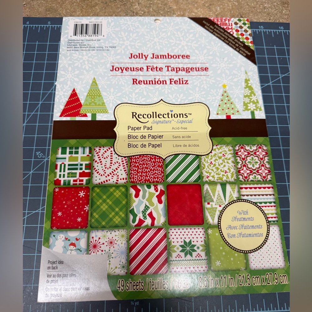 Recollections Holiday Paper Pad Cardstock Book - 30 pages